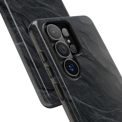 Black Tough Phone Case for Samsung - Midnight Slate Ridge