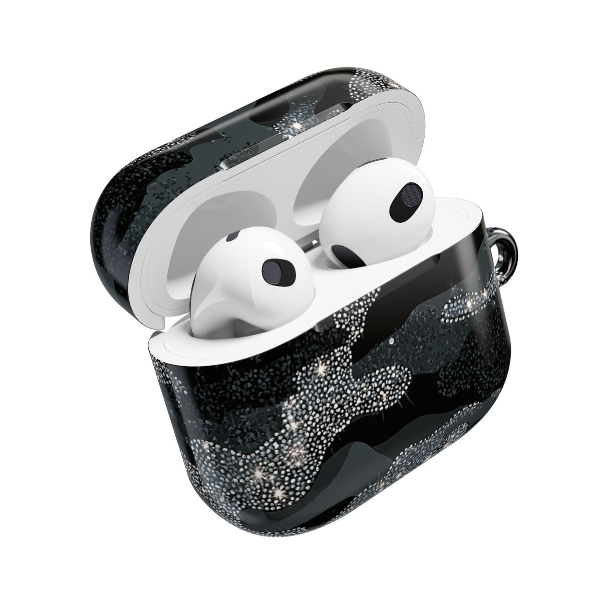 Glitter Shadow Camo · Hard Case for AirPods & AirPods Pro · Black