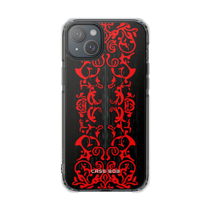 Crimson Spiral iPhone 15 Plus Case - Impact