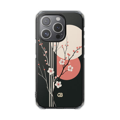 Black Impact MagSafe Phone Case for iPhone - Kyoto Midnight Blossom