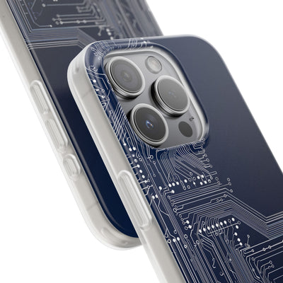 Blue Lite Phone Case for iPhone - Cobalt Data Stream