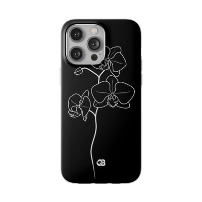 Black Lite Phone Case for iPhone - Noir Alabaster Orchid