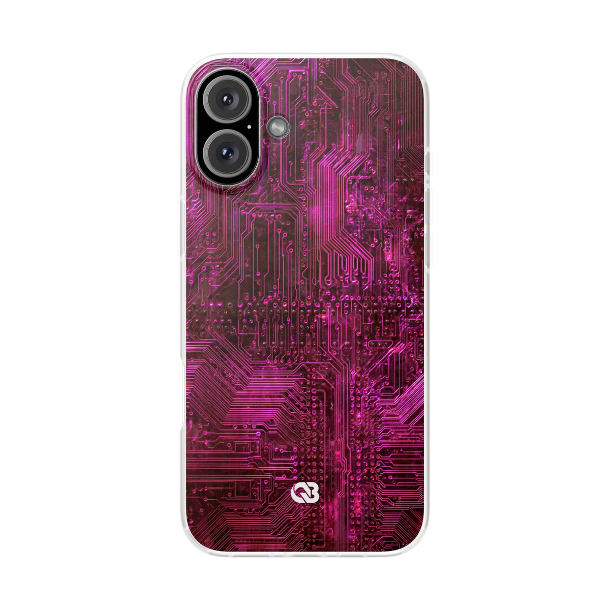 Magenta Circuit Trace · Lite Phone Case for iPhone ·  Pink