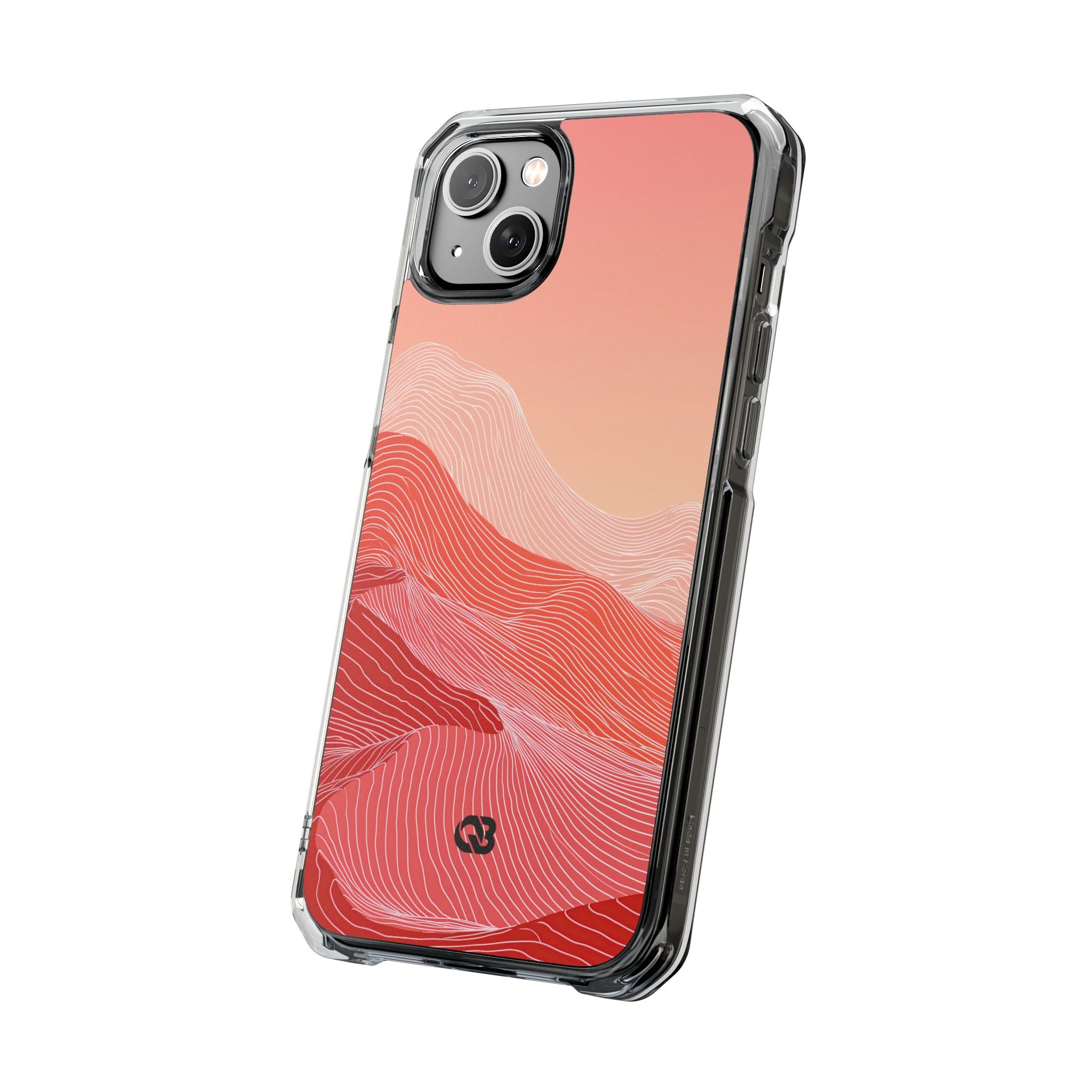 Red Impact MagSafe Phone Case for iPhone - Crimson Ridge Contour