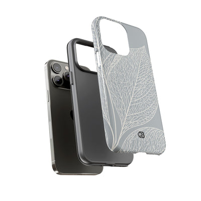 Grey Tough Phone Case for iPhone - Frosted Ash Veins