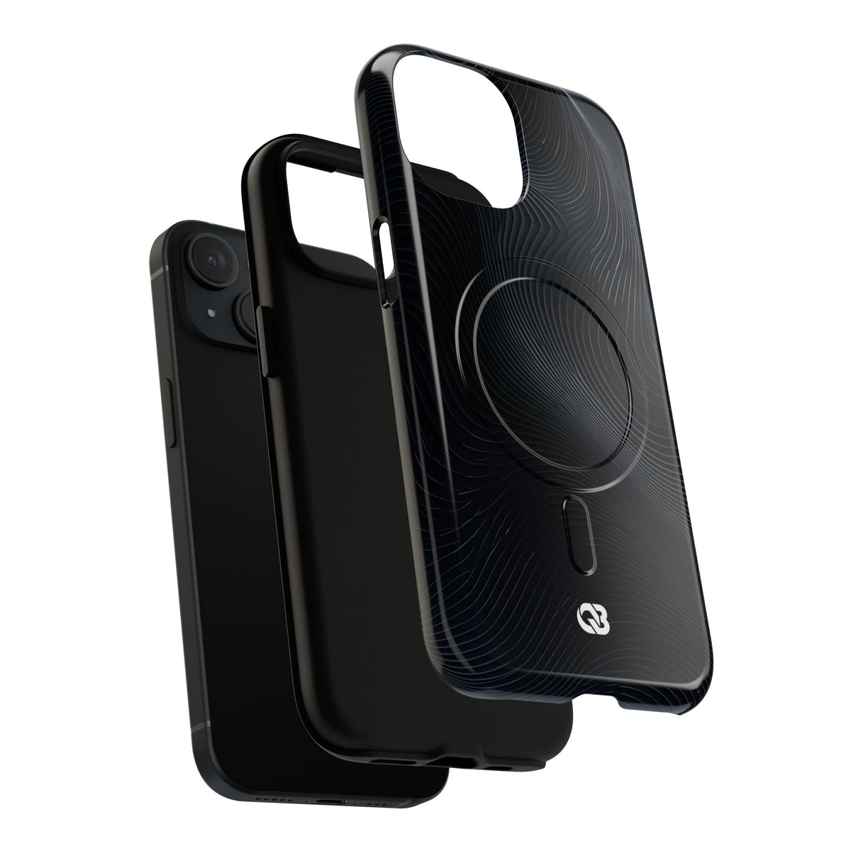 Black Tough 2.0 Magsafe Phone Case for iPhone - Obsidian Ridge Flux