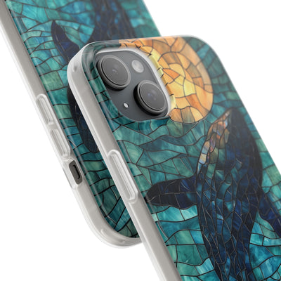 Stained Moon Whale · Soft Telefoncover for iPhone