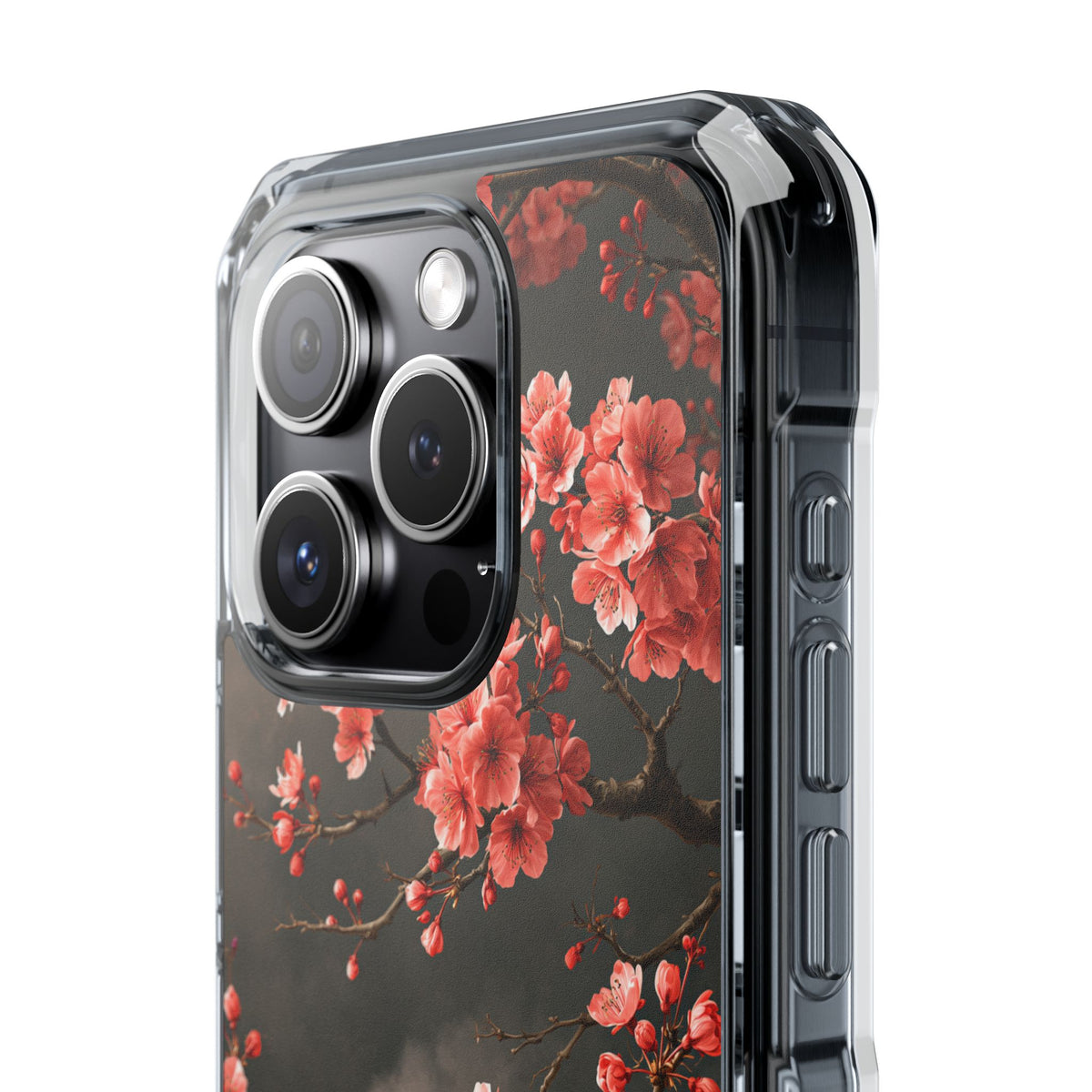 Dark Sakura Nocturne · Clear Impact Magnetic Phone Case for iPhone ·  Black