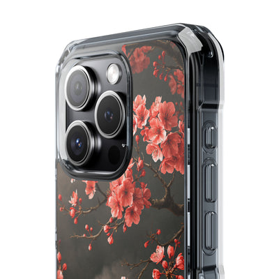 Dark Sakura Nocturne · Clear Impact Magnetic Phone Case for iPhone ·  Black