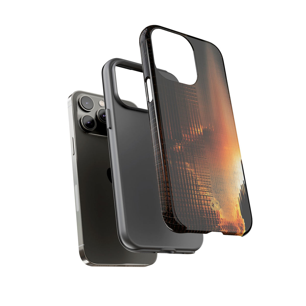 Luminous Grid · Tough Phone Case for iPhone · Black