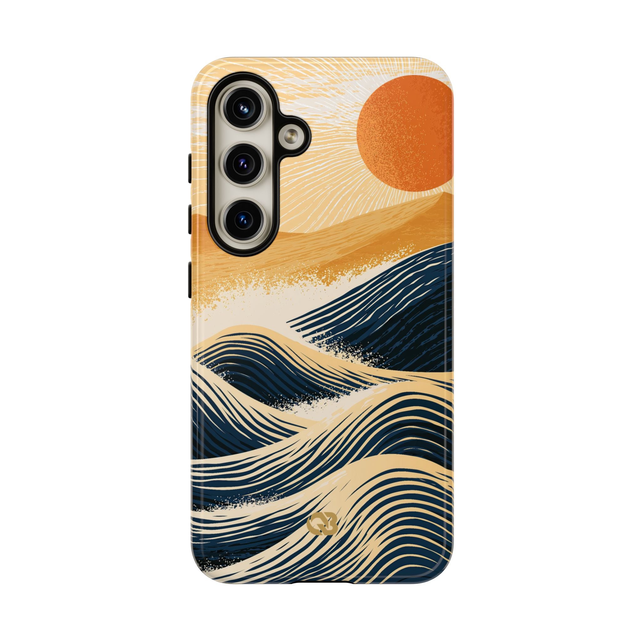 Blue Tough Phone Case for Samsung - Kyoto Cresting Tide