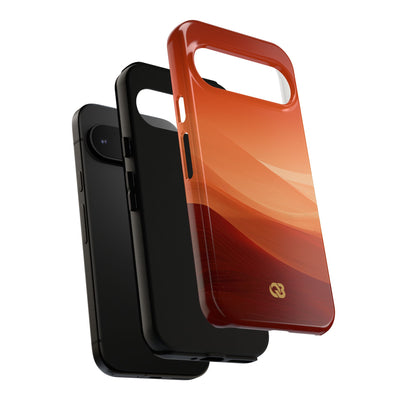 Orange Tough Phone Case for Google Pixel - Crimson Dune Gradient