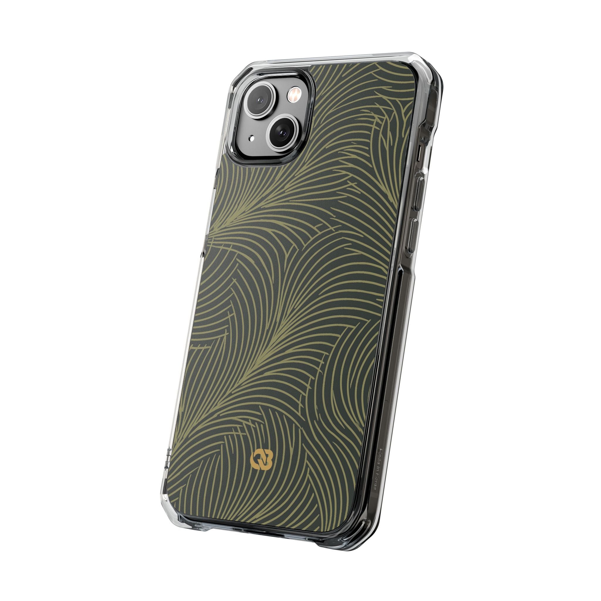 Green Impact MagSafe Phone Case for iPhone - Dark Olive Plume