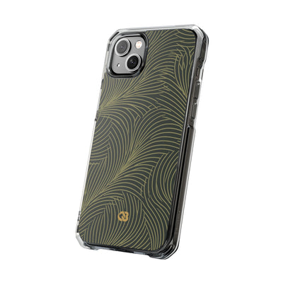 Green Impact MagSafe Phone Case for iPhone - Dark Olive Plume