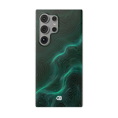Teal Lite Phone Case for Samsung - Neon Jade Contour