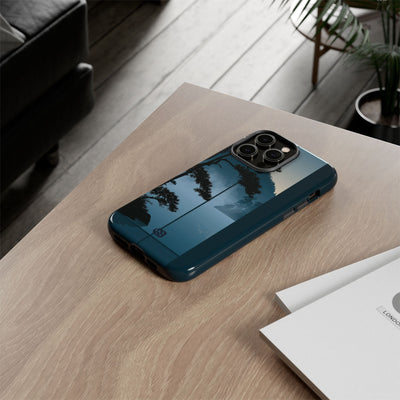 Blue Tough Phone Case for iPhone - Kyoto Mist Pine