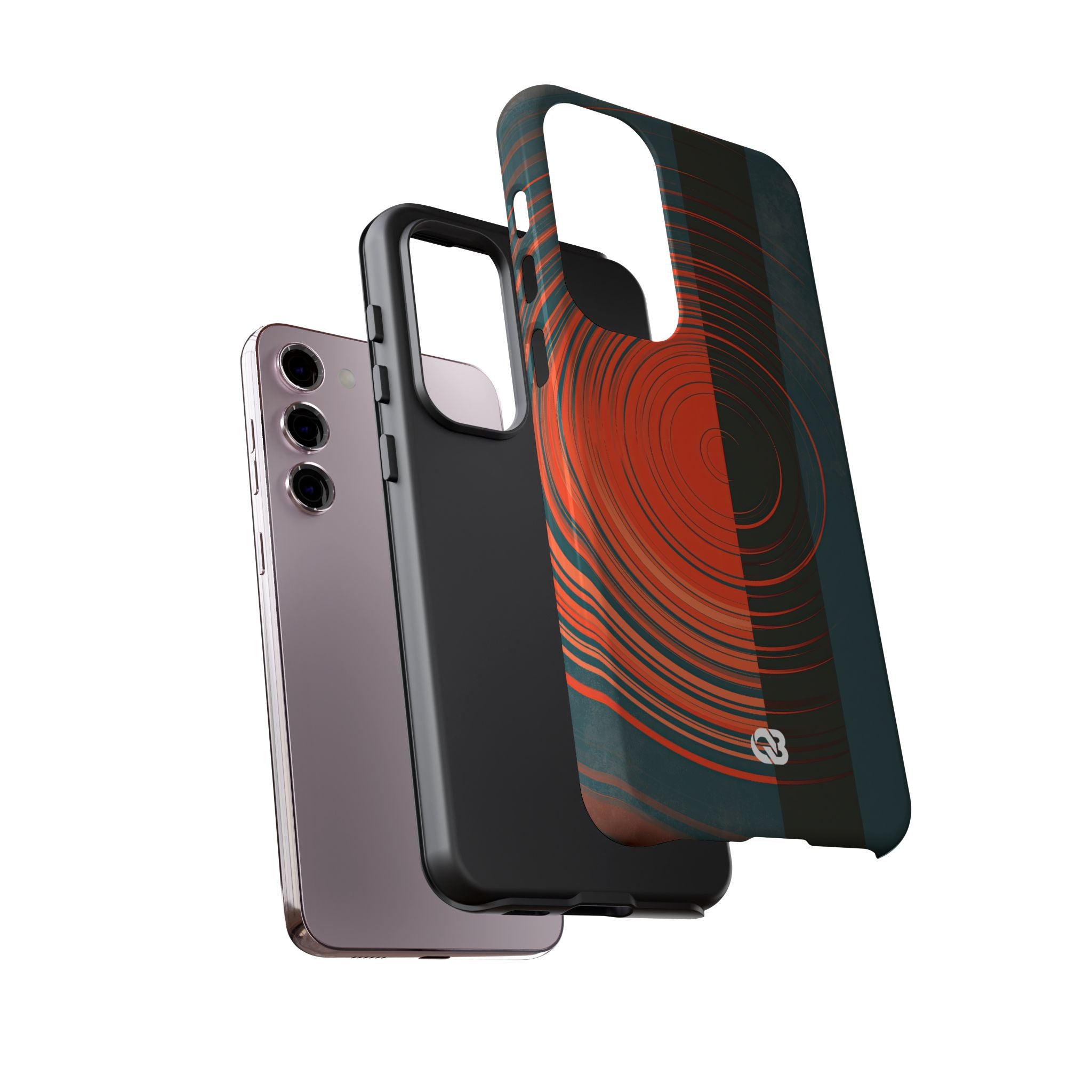 Teal Tough Phone Case for Samsung - Burnt Slate Radial