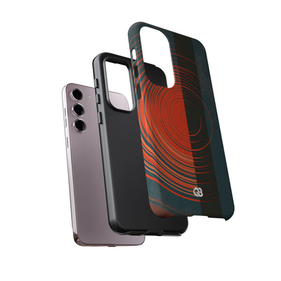 Teal Tough Phone Case for Samsung - Burnt Slate Radial