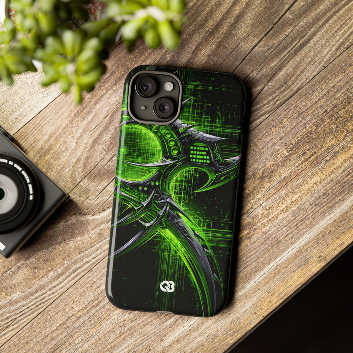 Cyber Sigil Grid · Tough Phone Case for iPhone · Green