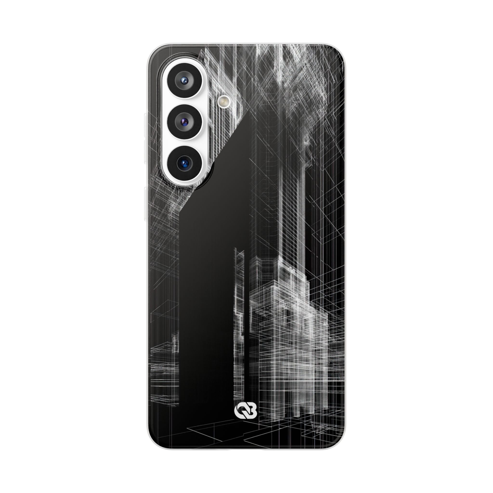 Black Lite Phone Case for Samsung - Ghost Urban Wireframe