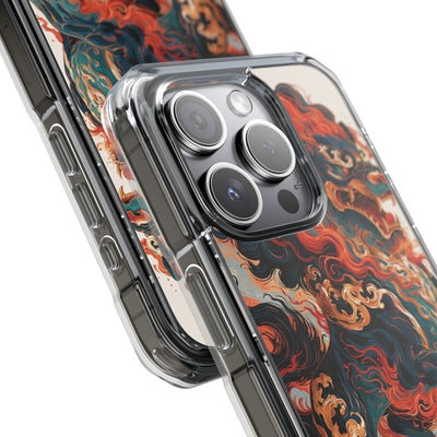 Imperial Shishi · Clear Impact Magnetic Phone Case for iPhone · Teal