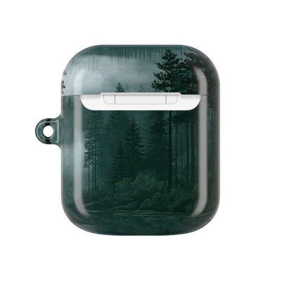 Misty Pine Reflections · Hard Case for AirPods & AirPods Pro · Green