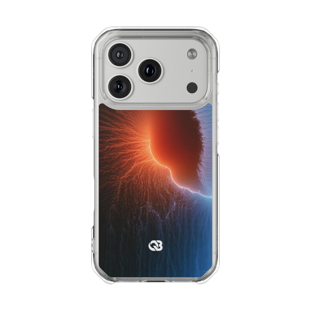 Thermal Aura Pulse · Clear Impact Magnetic Phone Case for iPhone · Blue