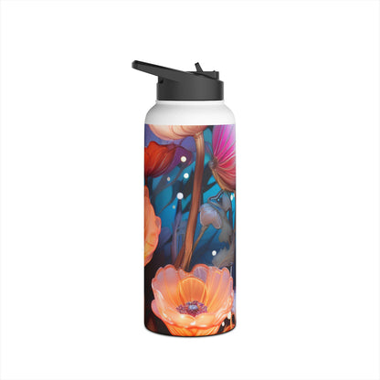 Glowing Petals - Stainless Steel Water Bottle