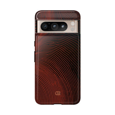 Red Tough Phone Case for Google Pixel - Terracotta Nerve Map