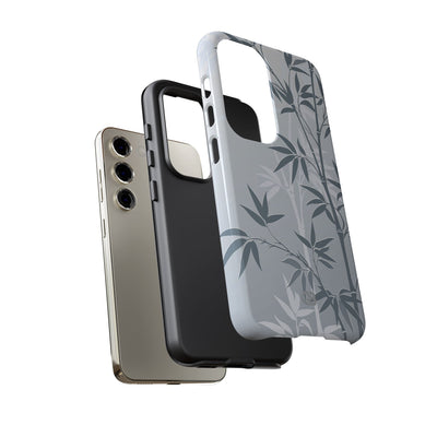Blue Tough Phone Case for Samsung - Slate Bamboo Shadow