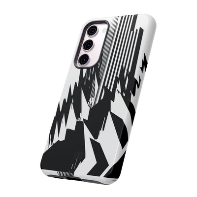 White Tough Phone Case for Samsung - Shattered Vector Spire