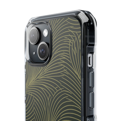 Green Impact MagSafe Phone Case for iPhone - Dark Olive Plume