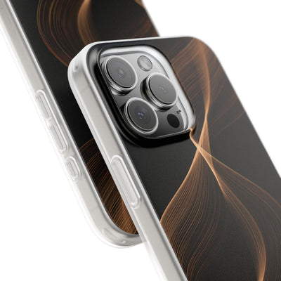 Brown Lite Phone Case for iPhone - Copper Silk Wave