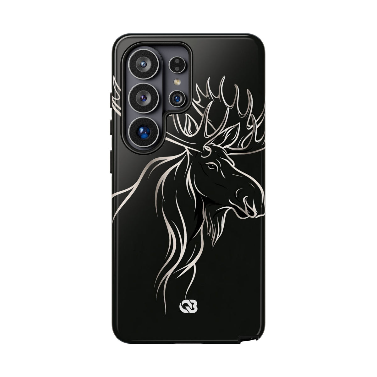 Nordic Moose Contour · Tough Phone Case for Samsung · Black