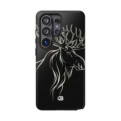 Nordic Moose Contour · Tough Phone Case for Samsung · Black