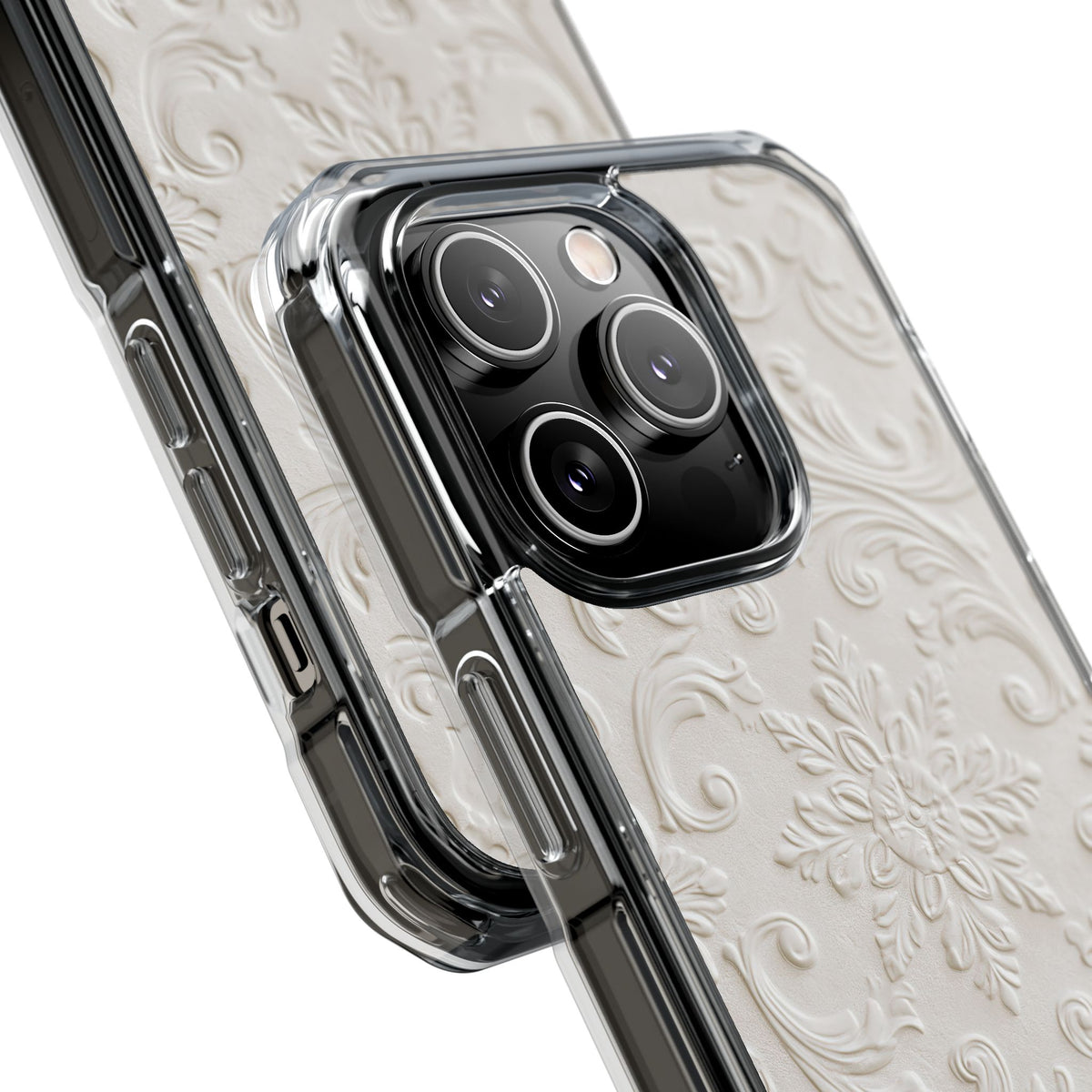 Sculpted Acanthus Relief · Clear Impact Magnetic Phone Case for iPhone ·  White