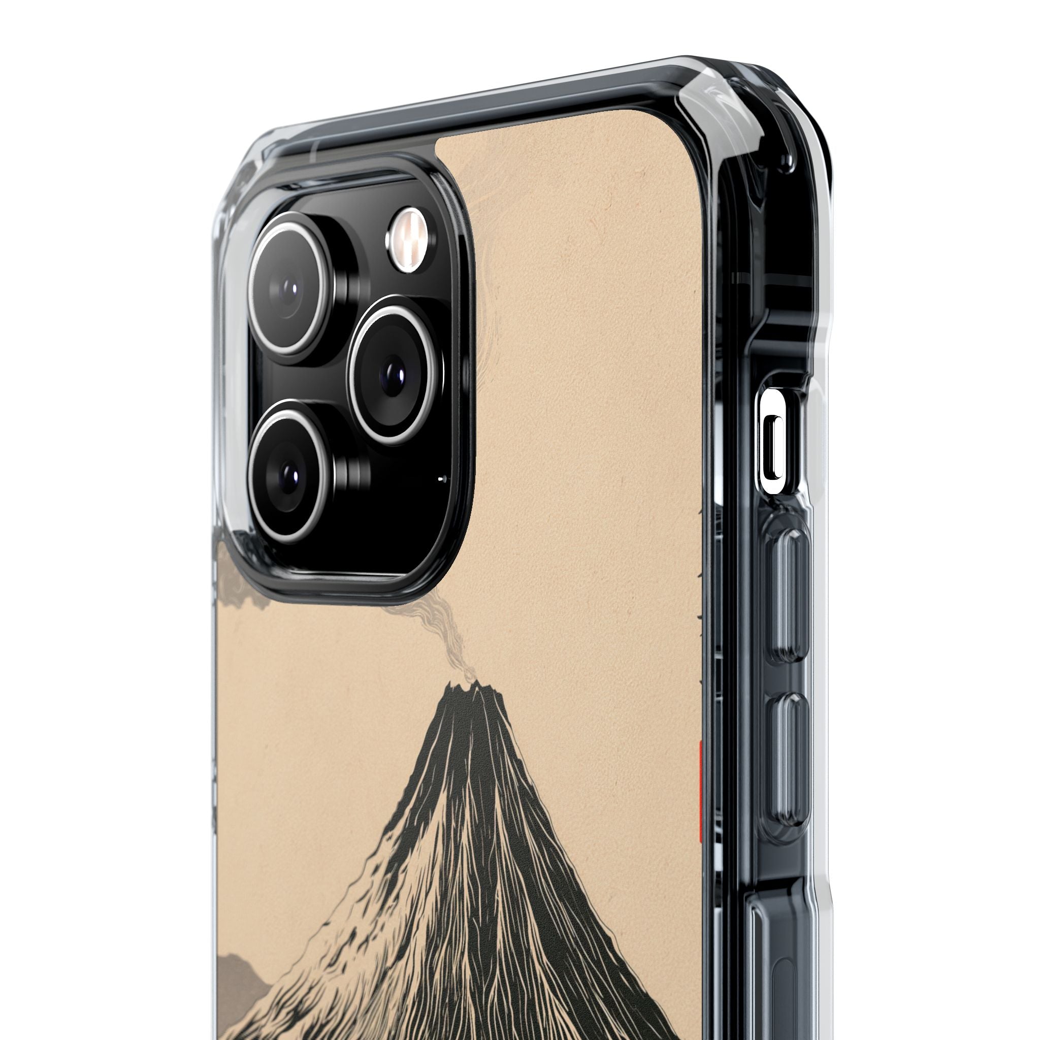 Beige Impact MagSafe Phone Case for iPhone - Obsidian Ink Summit