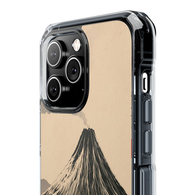 Beige Impact MagSafe Phone Case for iPhone - Obsidian Ink Summit