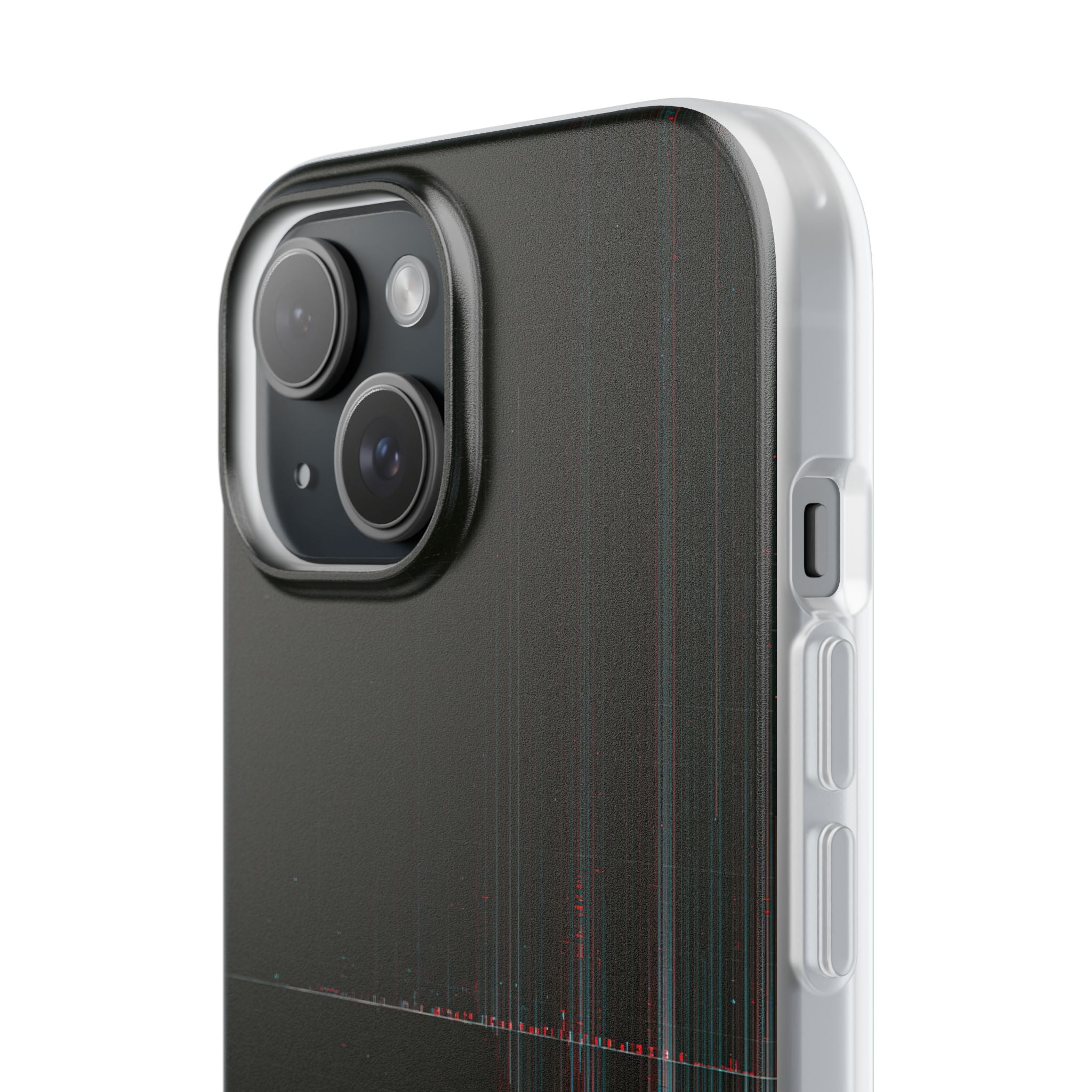 Black Lite Phone Case for iPhone - Corrupted Data Stream