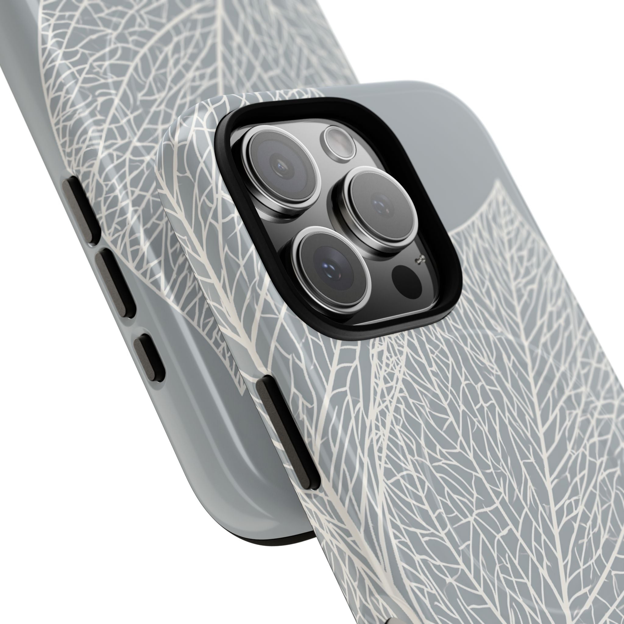 Grey Tough 2.0 Magsafe Phone Case for iPhone - Frosted Ash Veins