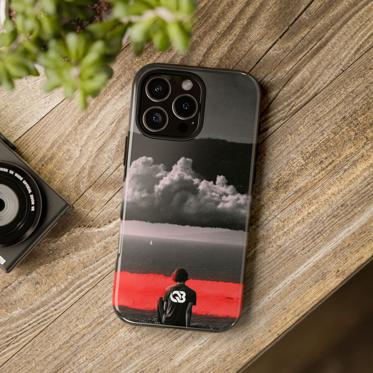 Crimson Horizon · Tough Phone Case for iPhone · Black