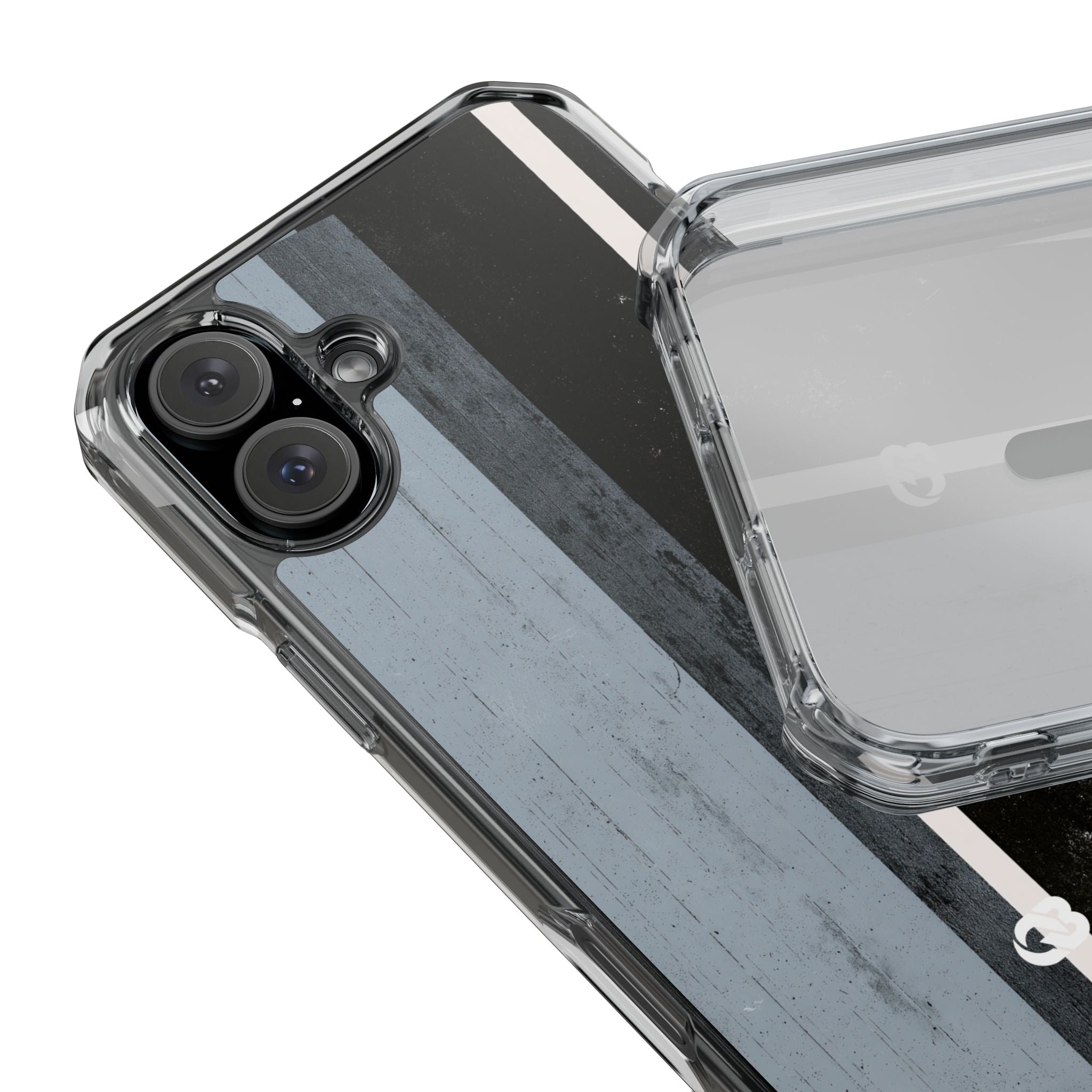 Grey Impact MagSafe Phone Case for iPhone - Industrial Concrete Void