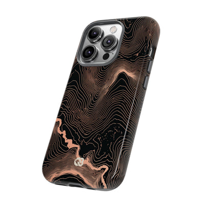 Mesa Elevation Contour · Tough Phone Case for iPhone · Black