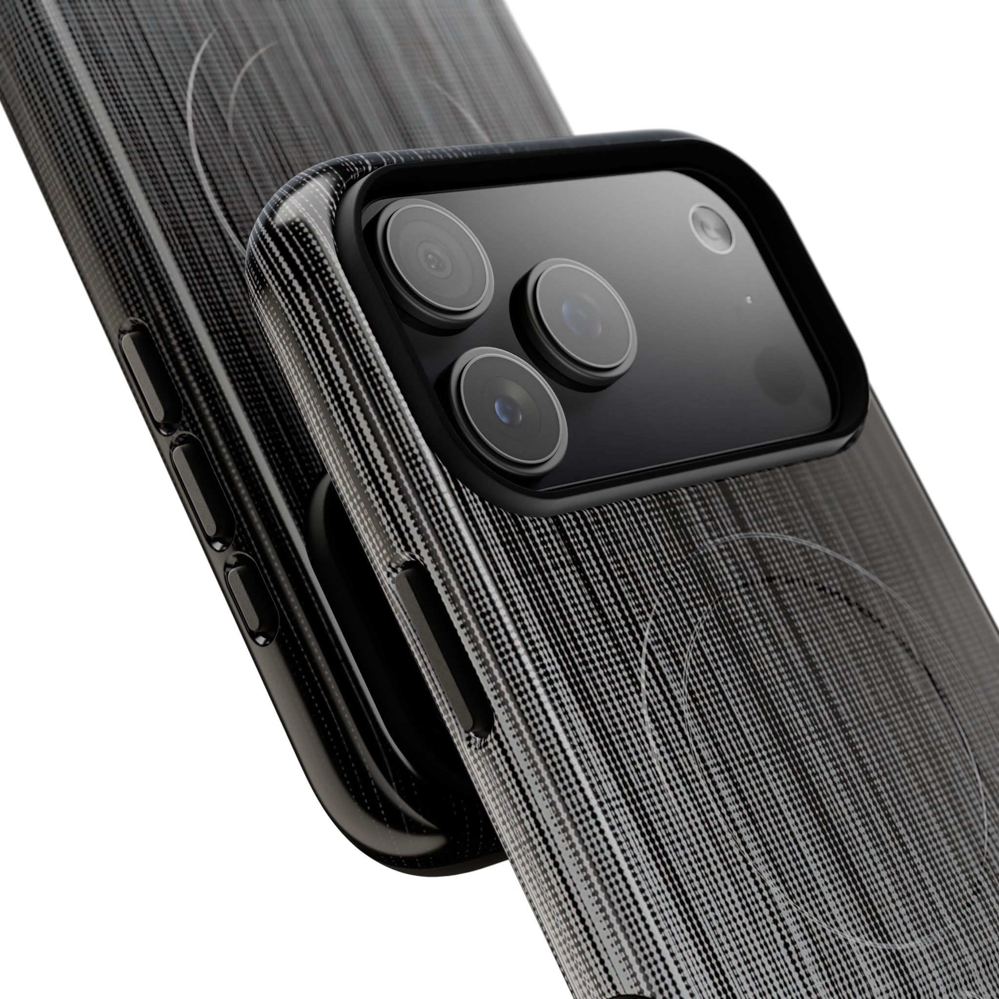 Grey Tough 2.0 Magsafe Phone Case for iPhone - Static Vertical Dither