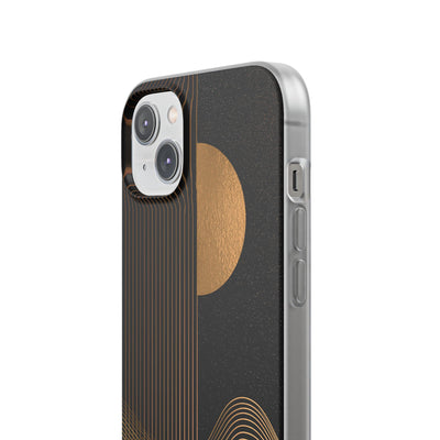 Gold Lite Phone Case for iPhone - Gilded Obsidian Dunes