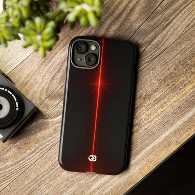 Red Tough Phone Case for iPhone - Crimson Flare Vector