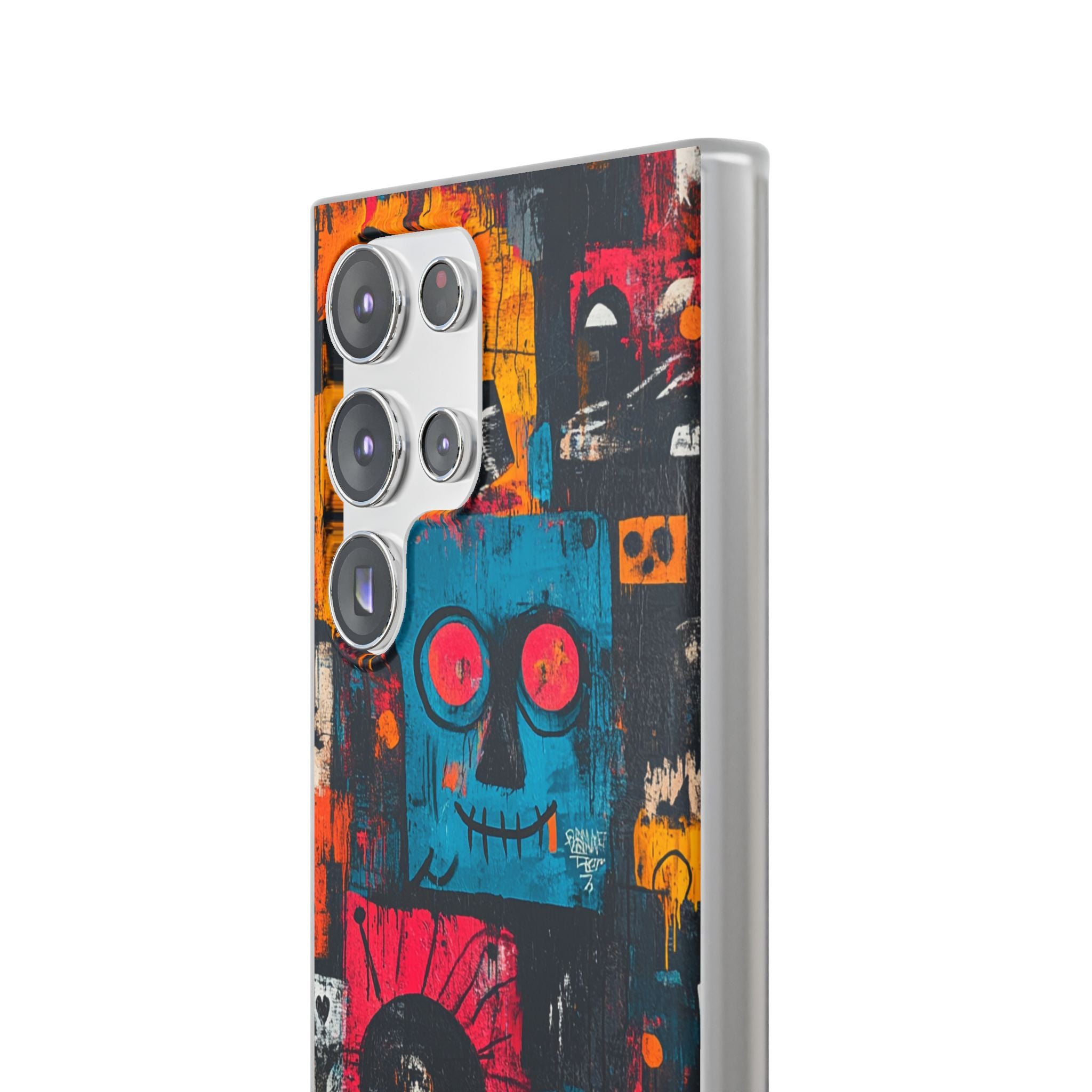 Sininen ommel hymy Samsung S23 Ultra -pehmeä suojakotelo