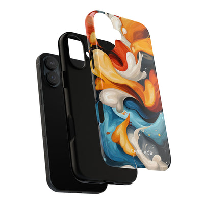 Flaming Swirls iPhone 16 Plus Case - Tough