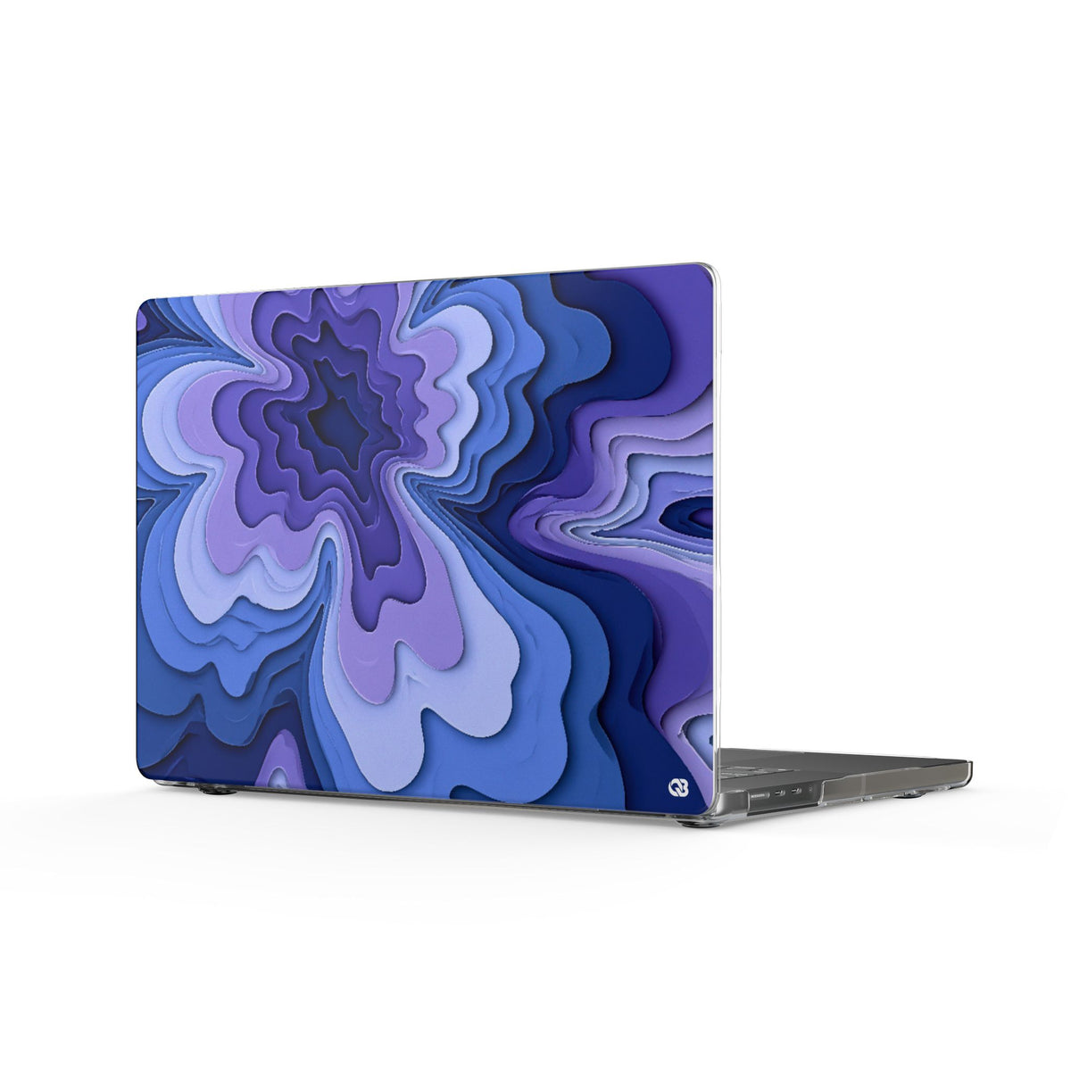 Periwinkle Strata Bloom · Clear Hard Case for MacBook · Purple