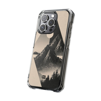 Beige Impact MagSafe Phone Case for iPhone - Obsidian Summit Parchment